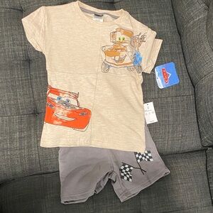 Cars T-Shirt and Shorts Set Lightning McQueen and Tow Mater